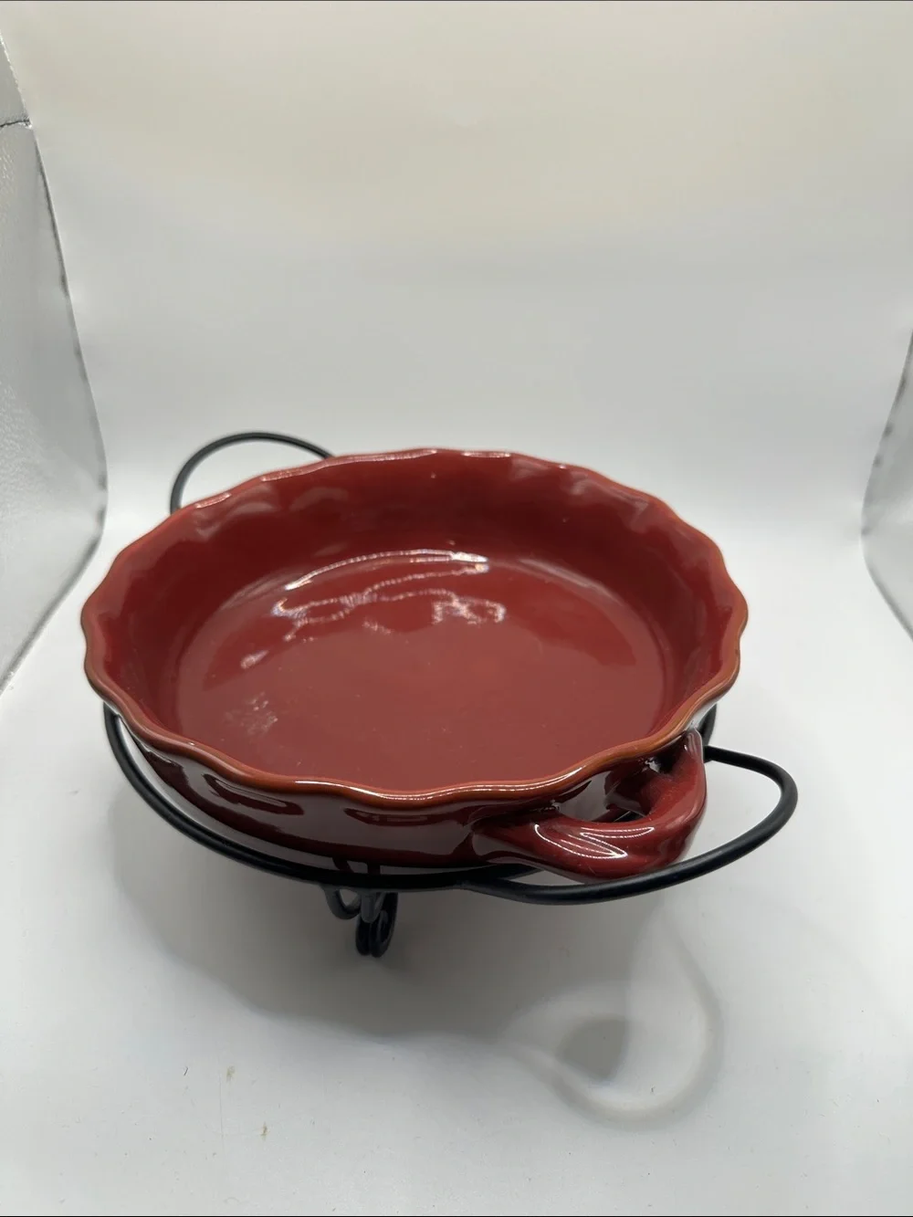Red Ceramic Serving Baker with Handles